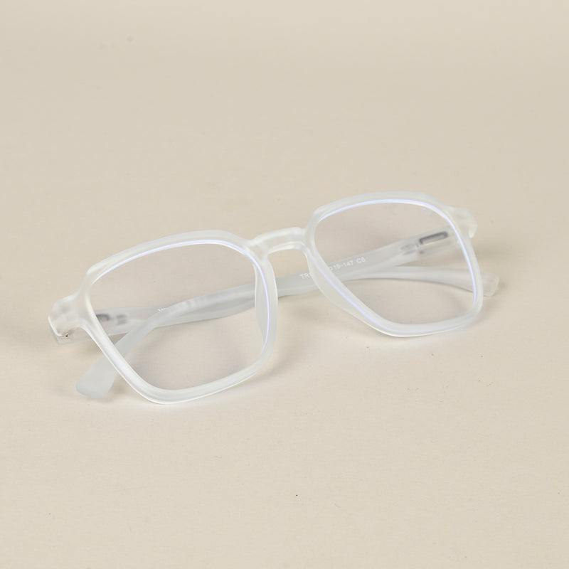 Voyage Air Light Blue Square Eyeglasses for Men & Women (TR02MG4541-C6)