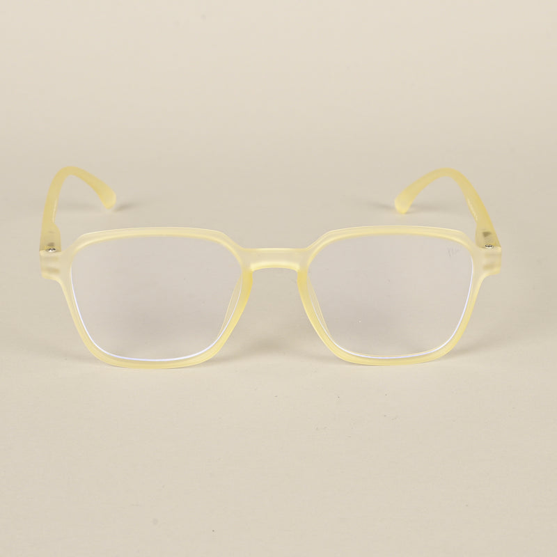 Voyage Air Yellow Square Eyeglasses for Men & Women (TR02MG4537-C2)