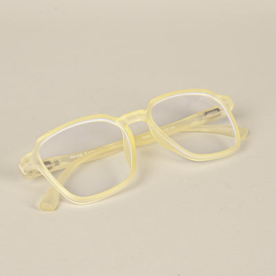 Voyage Air Yellow Square Eyeglasses for Men & Women (TR02MG4537-C2)