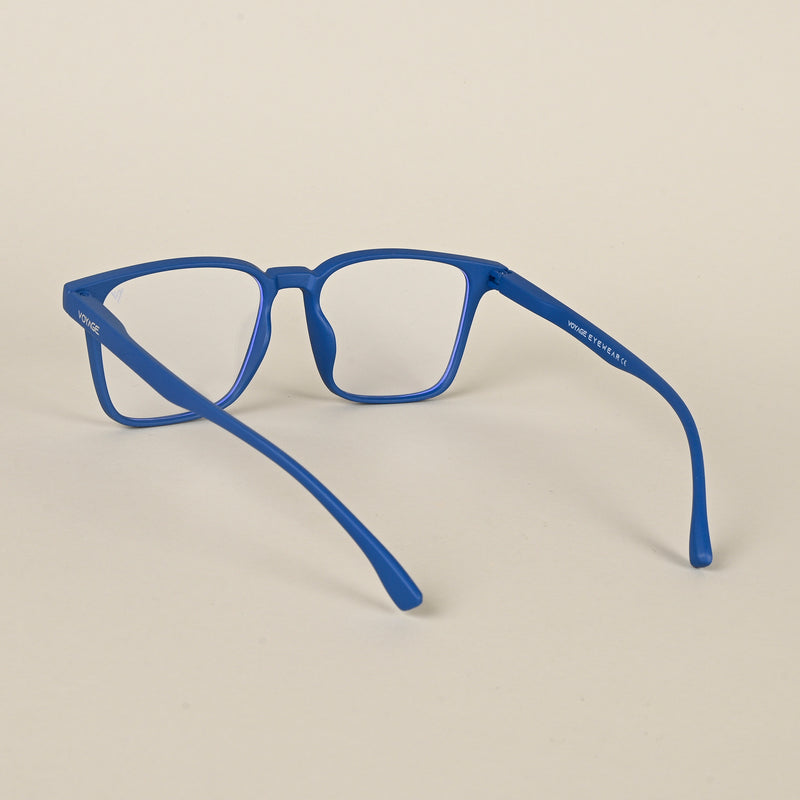 Voyage Air Royal Blue Square Eyeglasses for Men & Women (TR01MG4534-C9)