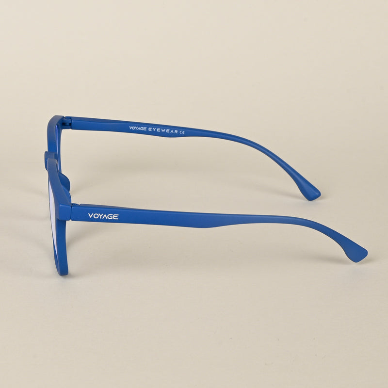 Voyage Air Royal Blue Square Eyeglasses for Men & Women (TR01MG4534-C9)