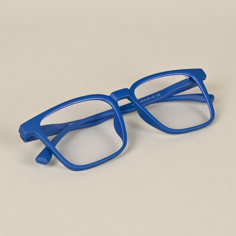 Voyage Air Royal Blue Square Eyeglasses for Men & Women (TR01MG4534-C9)