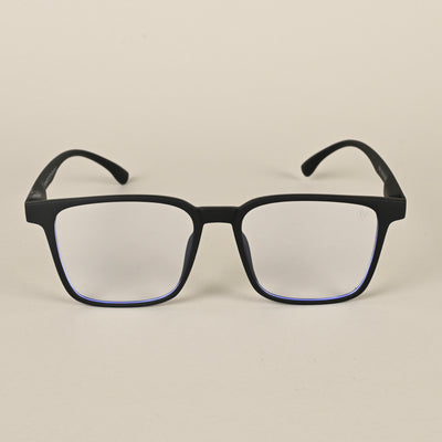 Voyage Air Black Square Eyeglasses for Men & Women (TR01MG4535-C1)
