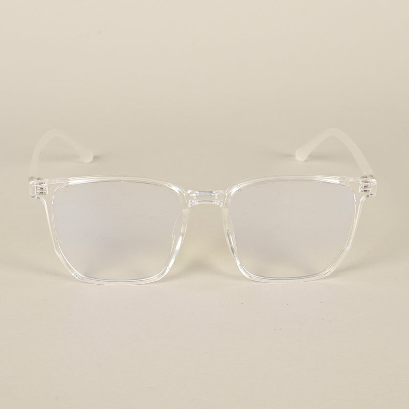 Voyage Air Clear Square Eyeglasses for Men & Women (88013MG4559-C3)