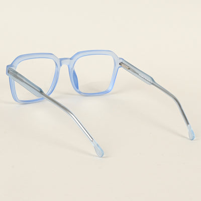 Voyage Transparent Blue Square Eyeglasses for Men & Women (VO8006MG4914-C4)