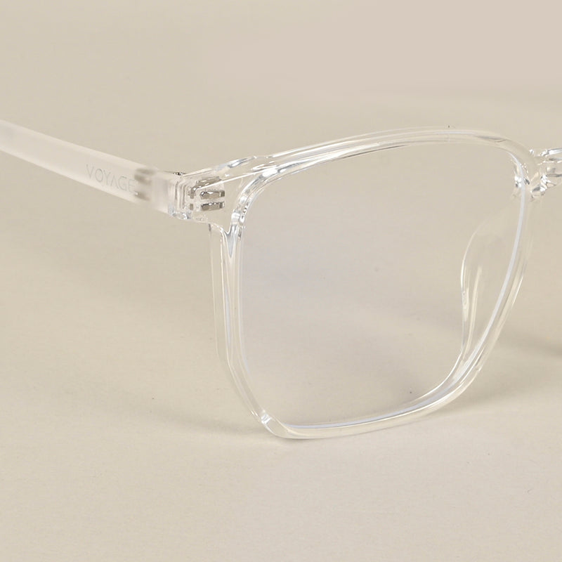 Voyage Air Clear Square Eyeglasses for Men & Women (88013MG4559-C3)