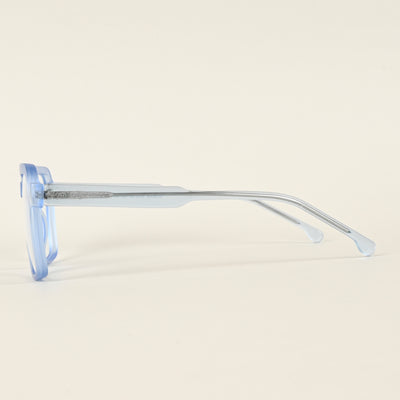 Voyage Transparent Blue Square Eyeglasses for Men & Women (VO8006MG4914-C4)