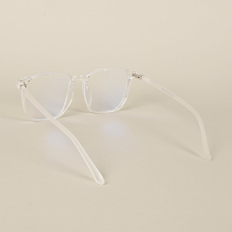 Voyage Air Clear Square Eyeglasses for Men & Women (88013MG4559-C3)