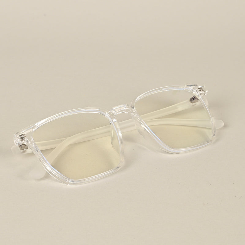 Voyage Air Clear Square Eyeglasses for Men & Women (88013MG4559-C3)