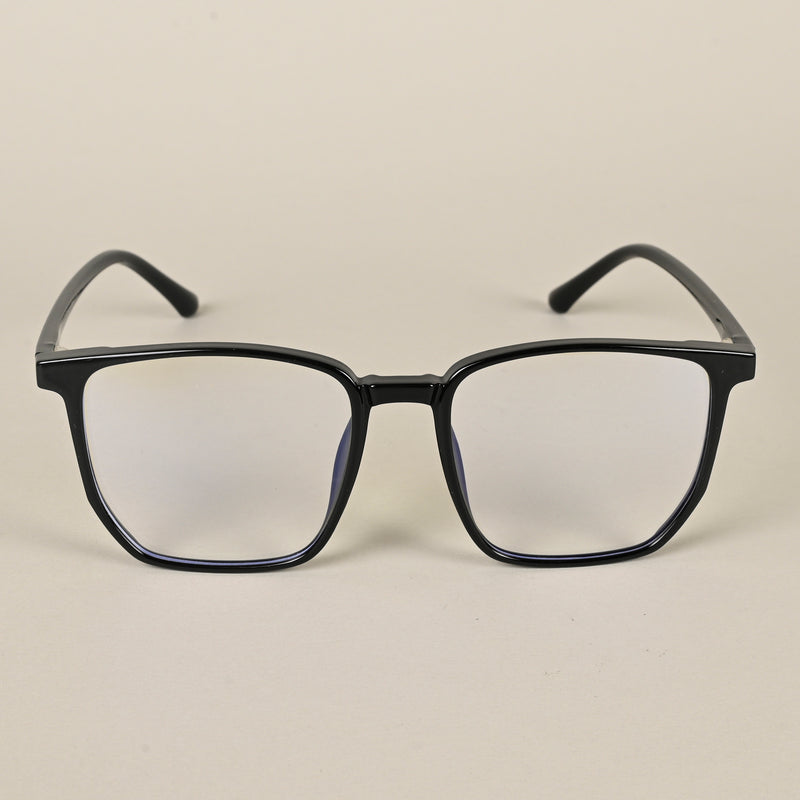 Voyage Air Black Square Eyeglasses for Men & Women (88013MG4558-C1)