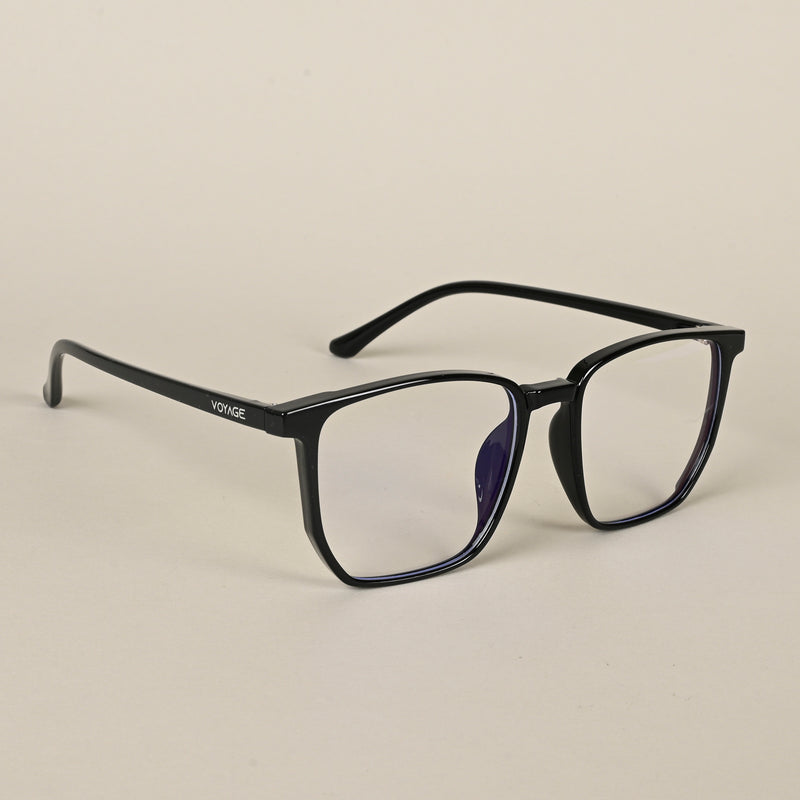 Voyage Air Black Square Eyeglasses for Men & Women (88013MG4558-C1)