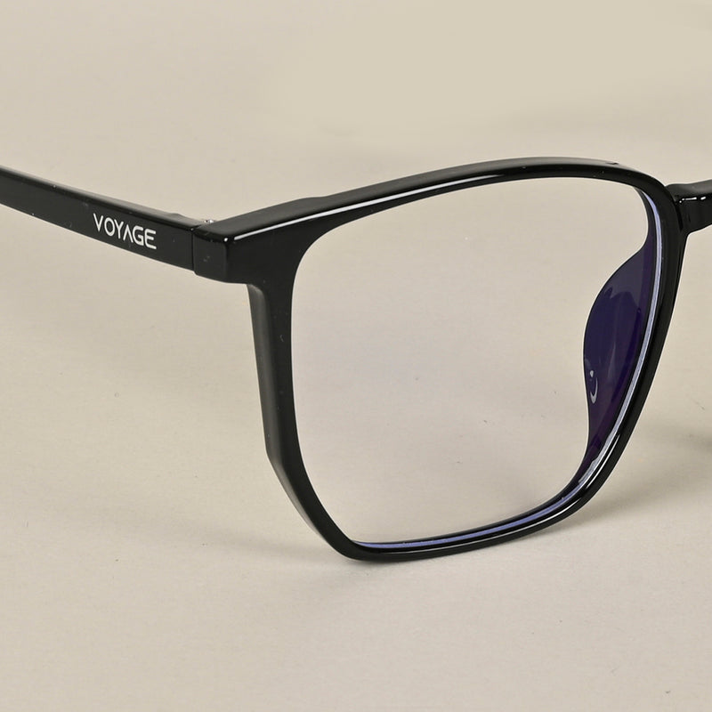Voyage Air Black Square Eyeglasses for Men & Women (88013MG4558-C1)
