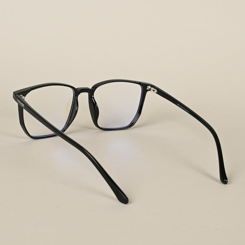 Voyage Air Black Square Eyeglasses for Men & Women (88013MG4558-C1)