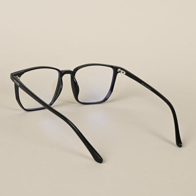 Voyage Air Black Square Eyeglasses for Men & Women (88013MG4558-C1)