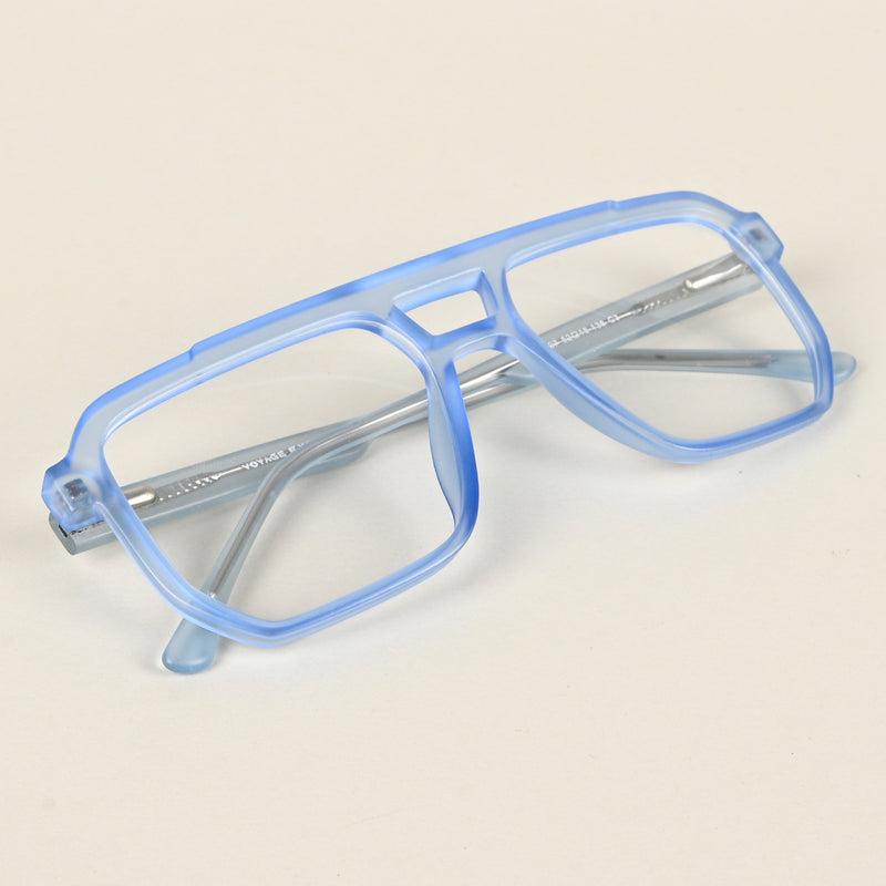 Voyage Maverick Transparent Blue Wayfarer Eyeglasses for Men & Women (VO8007MG4919-C4)