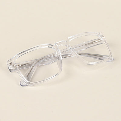 Voyage Transparent Square Eyeglasses for Men & Women (VO8008MG4923-C3)