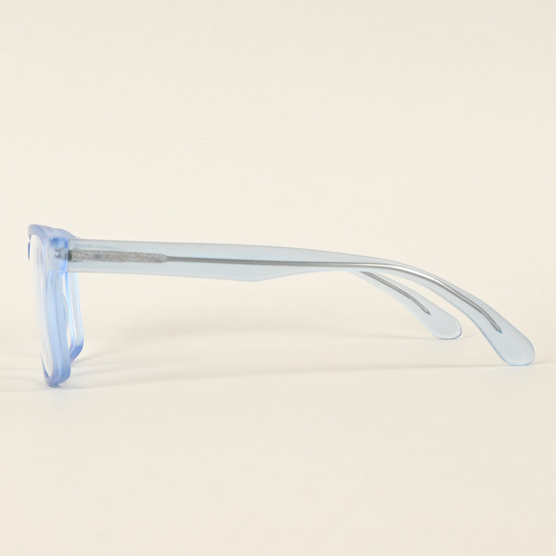 Voyage Transparent Blue Square Eyeglasses for Men & Women (VO8008MG4924-C4)