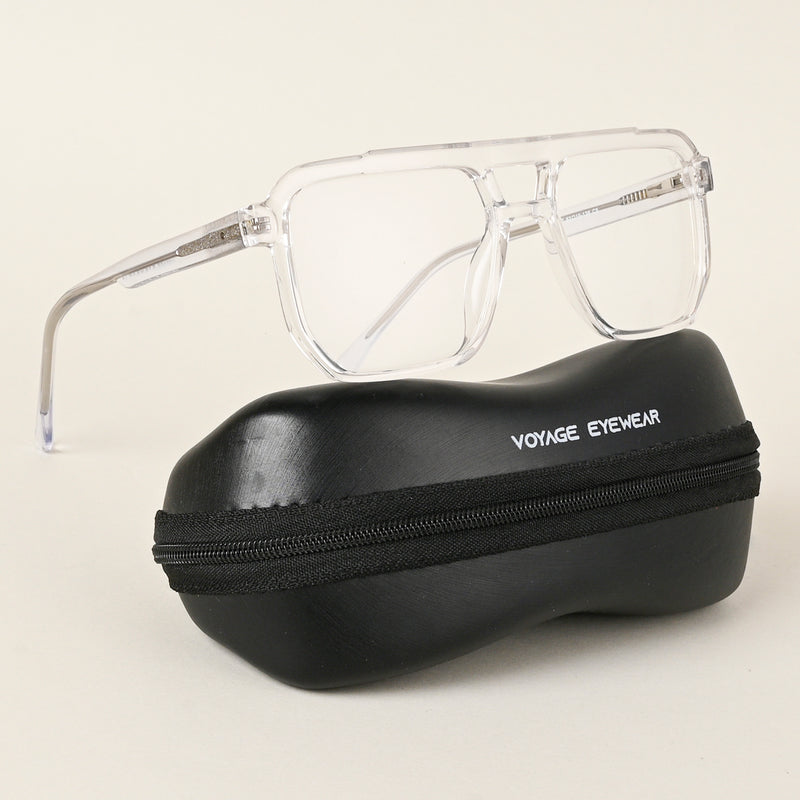 Voyage Maverick Transparent Wayfarer Eyeglasses for Men & Women (VO8007MG4918-C3)