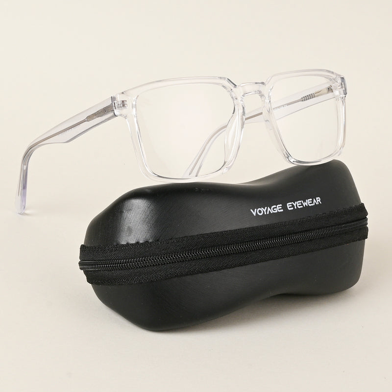 Voyage Transparent Square Eyeglasses for Men & Women (VO8008MG4923-C3)