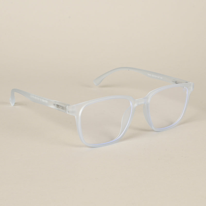 Voyage Air Light Blue Square Eyeglasses for Men & Women (TR03MG4551-C6)