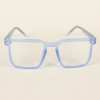 Voyage Transparent Blue Square Eyeglasses for Men & Women (VO8005MG4909-C4)