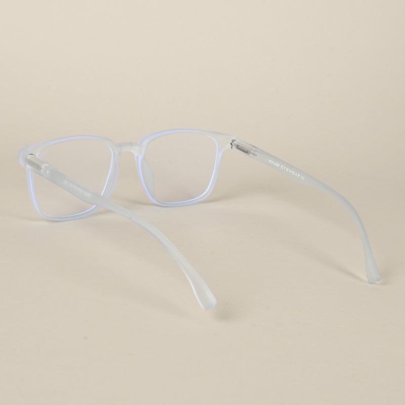 Voyage Air Light Blue Square Eyeglasses for Men & Women (TR03MG4551-C6)