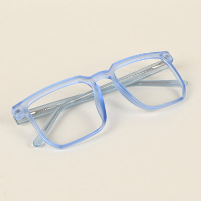Voyage Transparent Blue Square Eyeglasses for Men & Women (VO8005MG4909-C4)