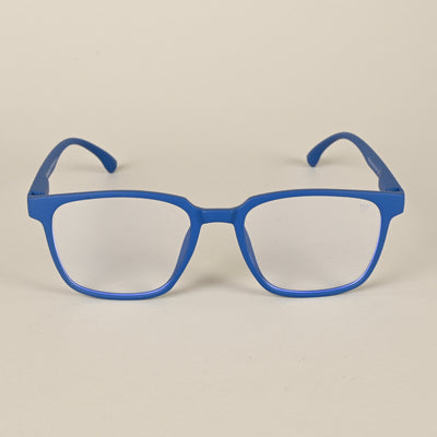 Voyage Air Royal Blue Square Eyeglasses for Men & Women (TR03MG4554-C9)