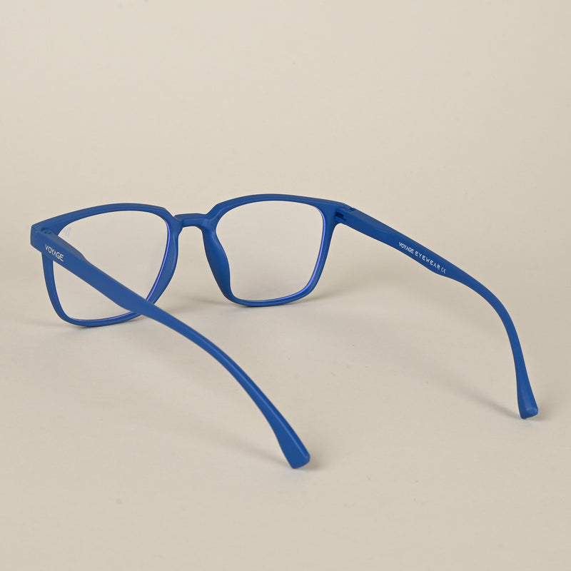 Voyage Air Royal Blue Square Eyeglasses for Men & Women (TR03MG4554-C9)