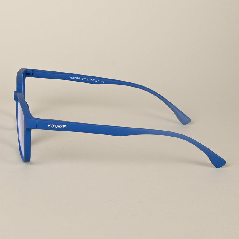 Voyage Air Royal Blue Square Eyeglasses for Men & Women (TR03MG4554-C9)