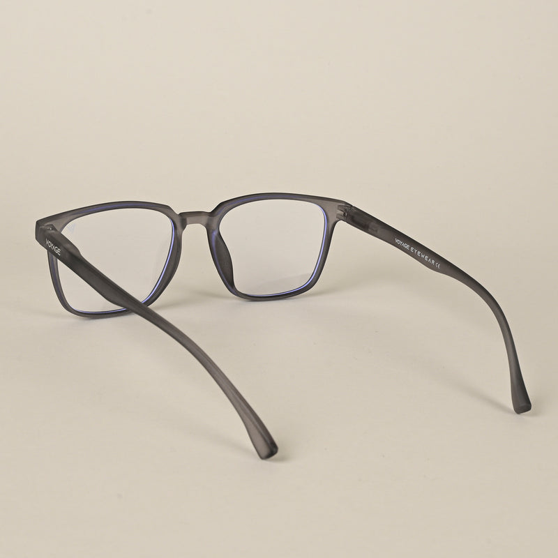 Voyage Air Grey Square Eyeglasses for Men & Women (TR03MG4553-C8)
