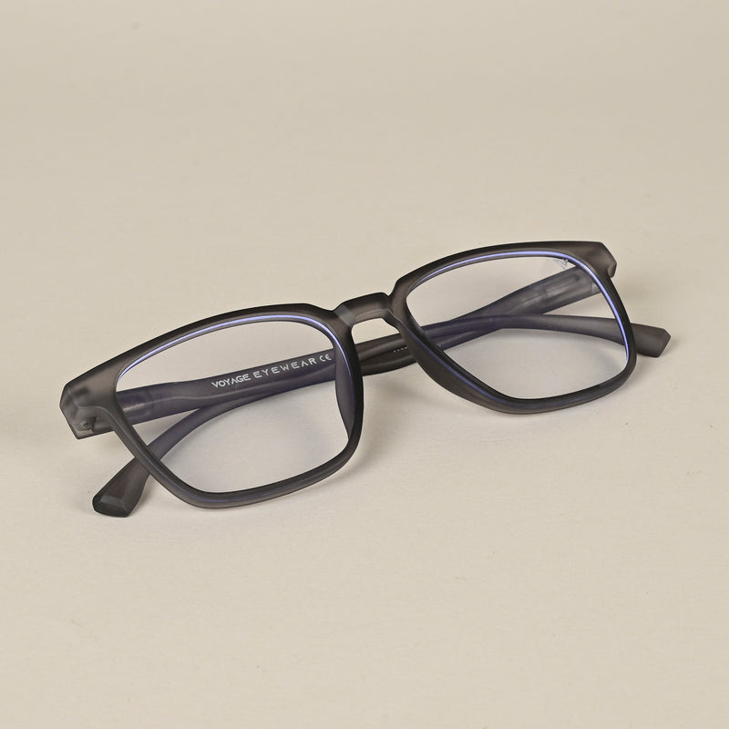 Voyage Air Grey Square Eyeglasses for Men & Women (TR03MG4553-C8)