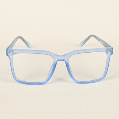 Voyage Transparent Blue Square Eyeglasses for Men & Women (VO8002MG4894-C4)