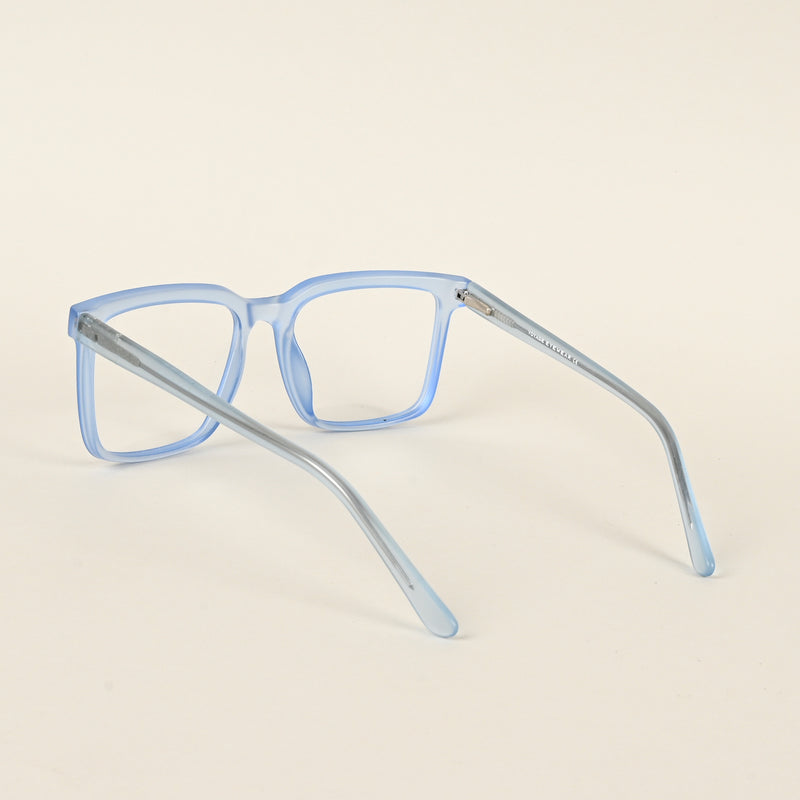 Voyage Transparent Blue Square Eyeglasses for Men & Women (VO8002MG4894-C4)