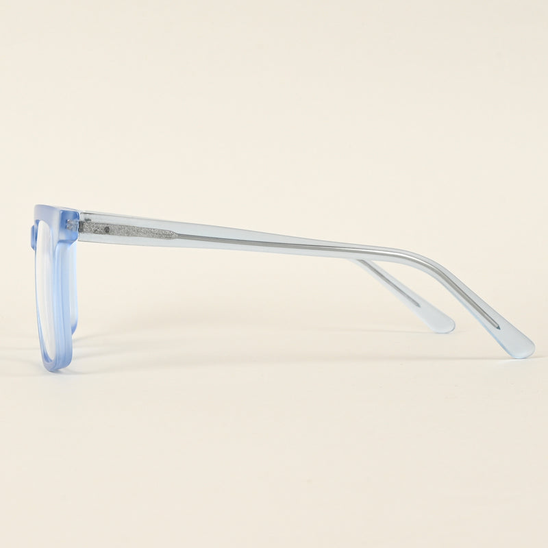 Voyage Transparent Blue Square Eyeglasses for Men & Women (VO8002MG4894-C4)