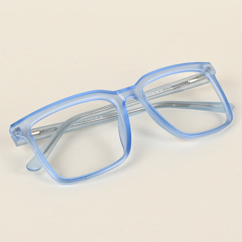 Voyage Transparent Blue Square Eyeglasses for Men & Women (VO8002MG4894-C4)