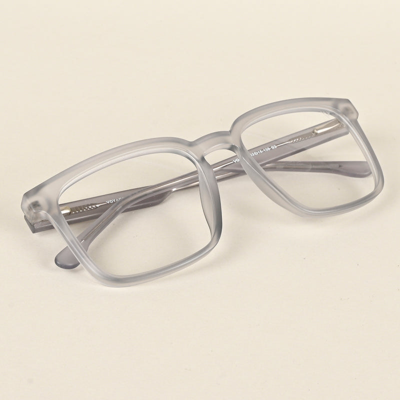Voyage Transparent Grey Square Eyeglasses for Men & Women (VO8003MG4897-C2)