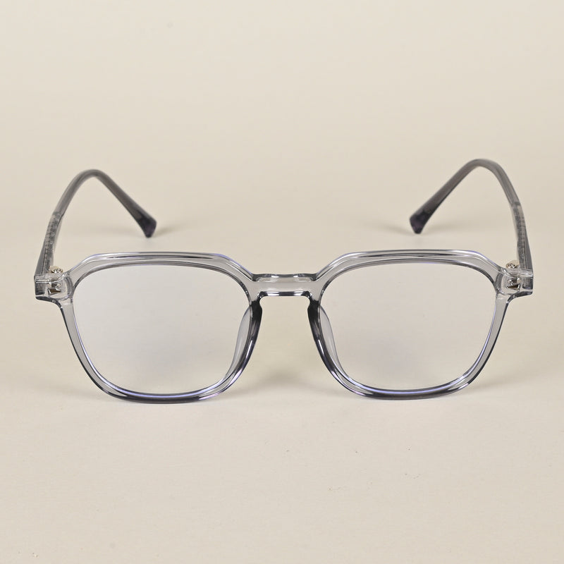 Voyage Air Light Grey Square Eyeglasses for Men & Women (88024MG4589-C2)