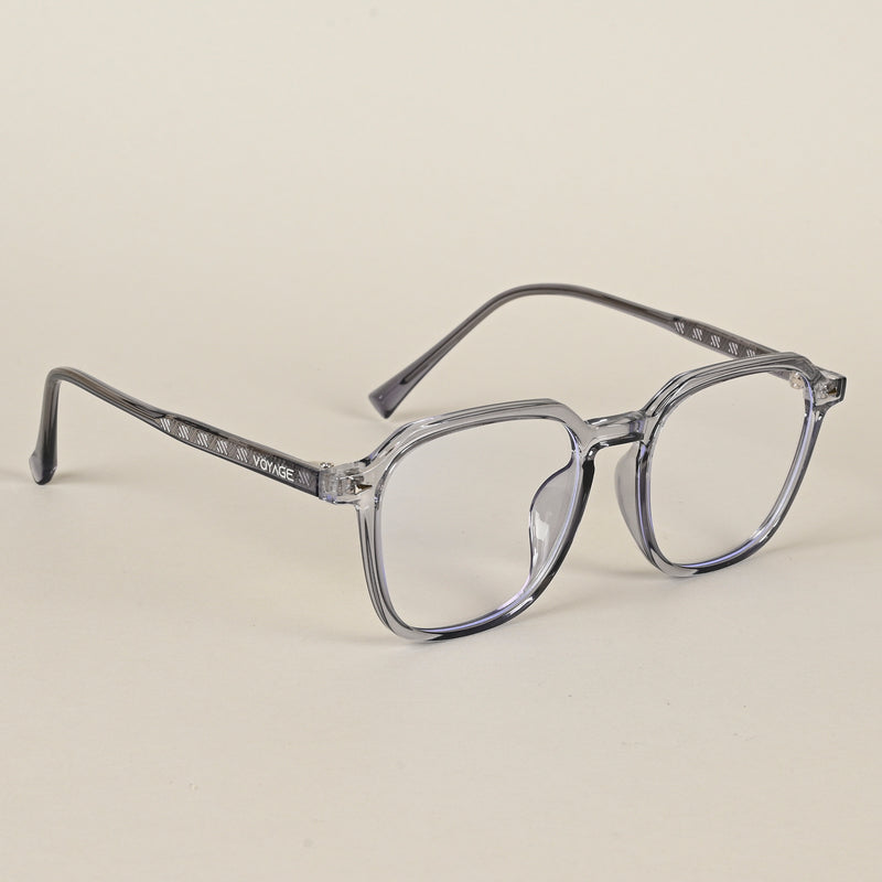 Voyage Air Light Grey Square Eyeglasses for Men & Women (88024MG4589-C2)