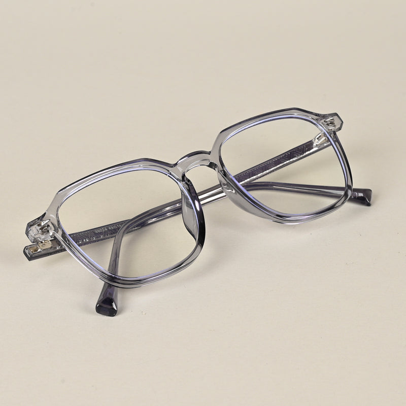 Voyage Air Light Grey Square Eyeglasses for Men & Women (88024MG4589-C2)