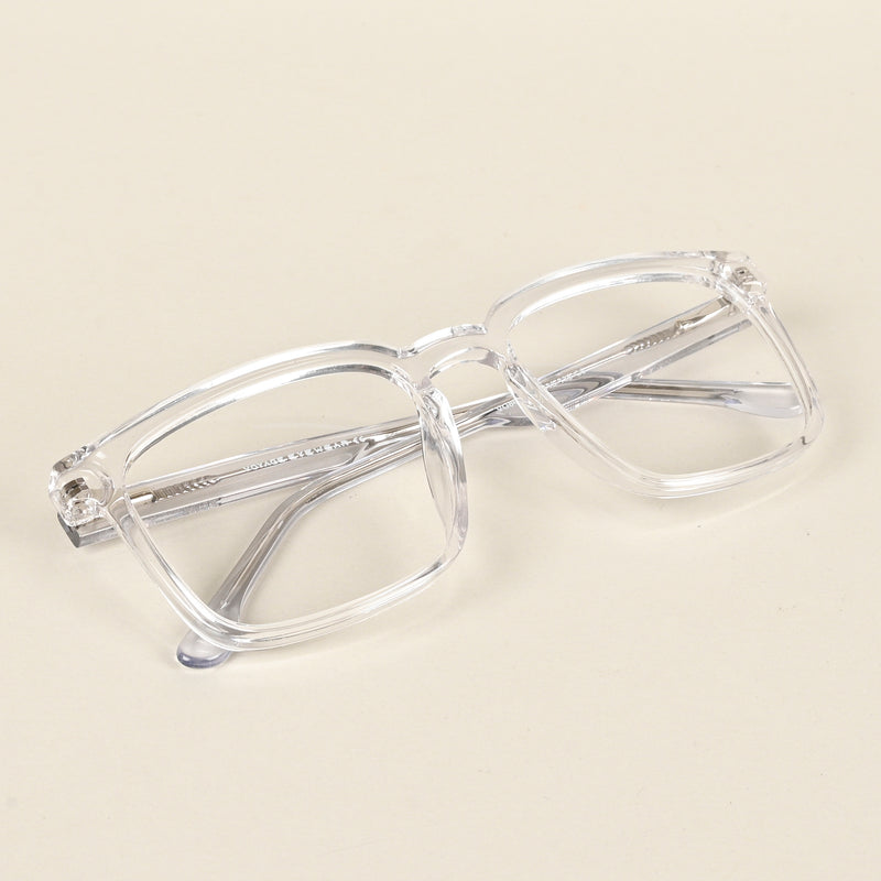 Voyage Transparent Square Eyeglasses for Men & Women (VO8003MG4898-C3)