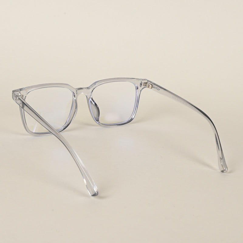Voyage Air Transparent Square Eyeglasses for Men & Women (88015MG4595-C3)