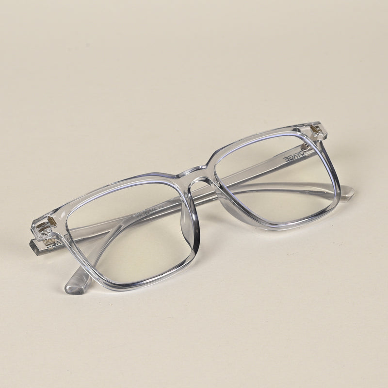 Voyage Air Transparent Square Eyeglasses for Men & Women (88015MG4595-C3)