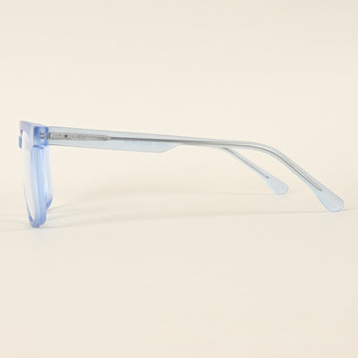 Voyage Transparent Blue Square Eyeglasses for Men & Women (VO8003MG4899-C4)