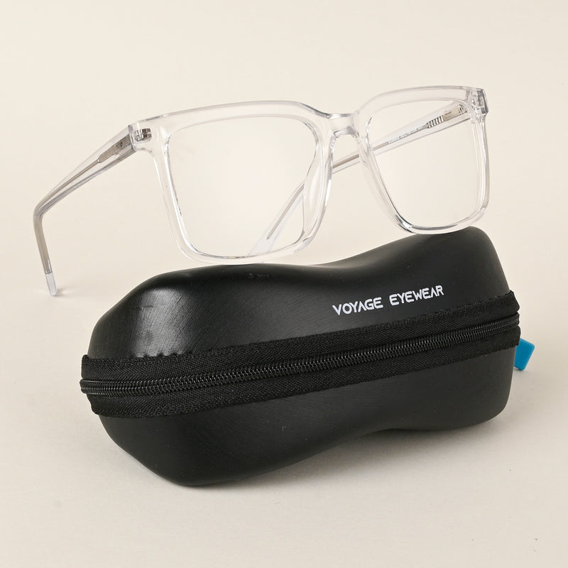 Voyage Transparent Square Eyeglasses for Men & Women (VO8002MG4893-C3)