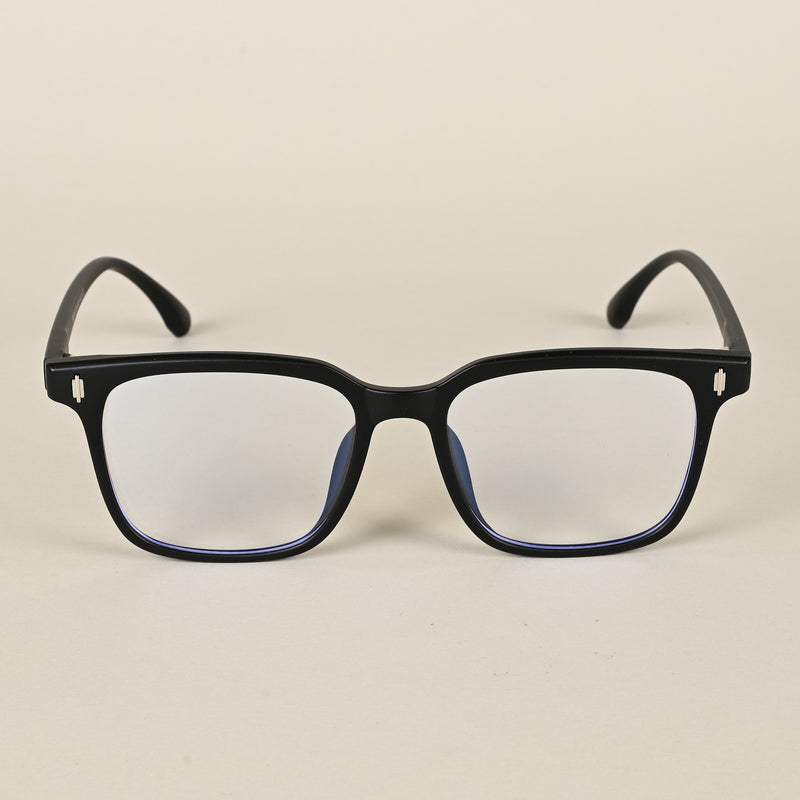 Voyage Air Matt Black Square Eyeglasses for Men & Women (88015MG4594-C2)