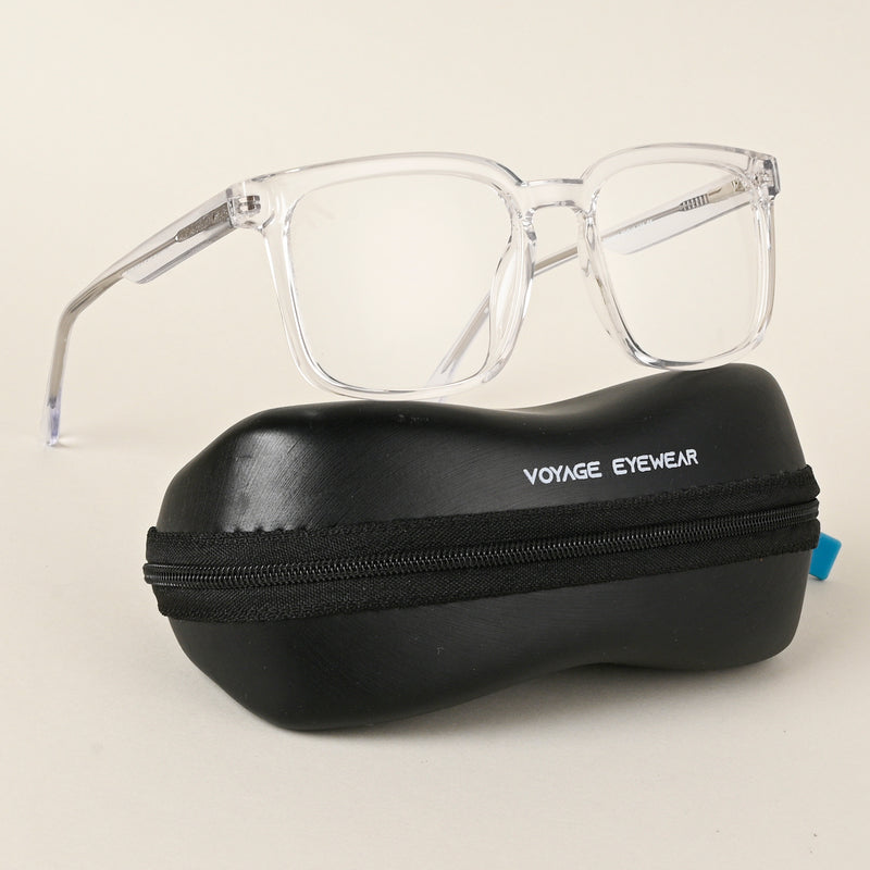 Voyage Transparent Square Eyeglasses for Men & Women (VO8003MG4898-C3)
