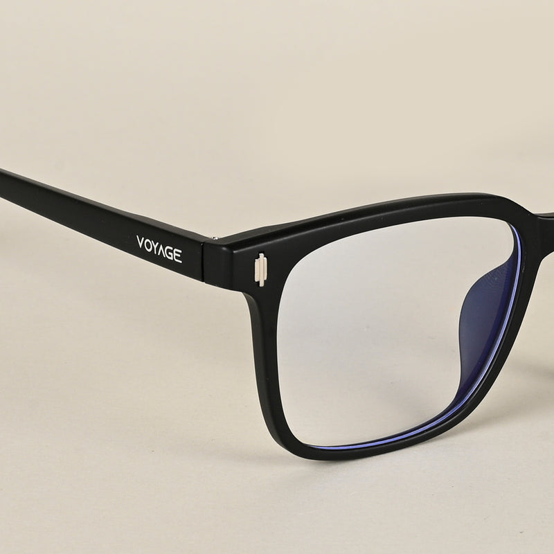 Voyage Air Matt Black Square Eyeglasses for Men & Women (88015MG4594-C2)