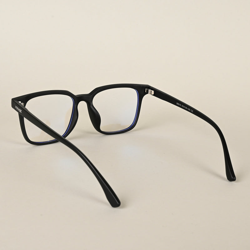 Voyage Air Matt Black Square Eyeglasses for Men & Women (88015MG4594-C2)