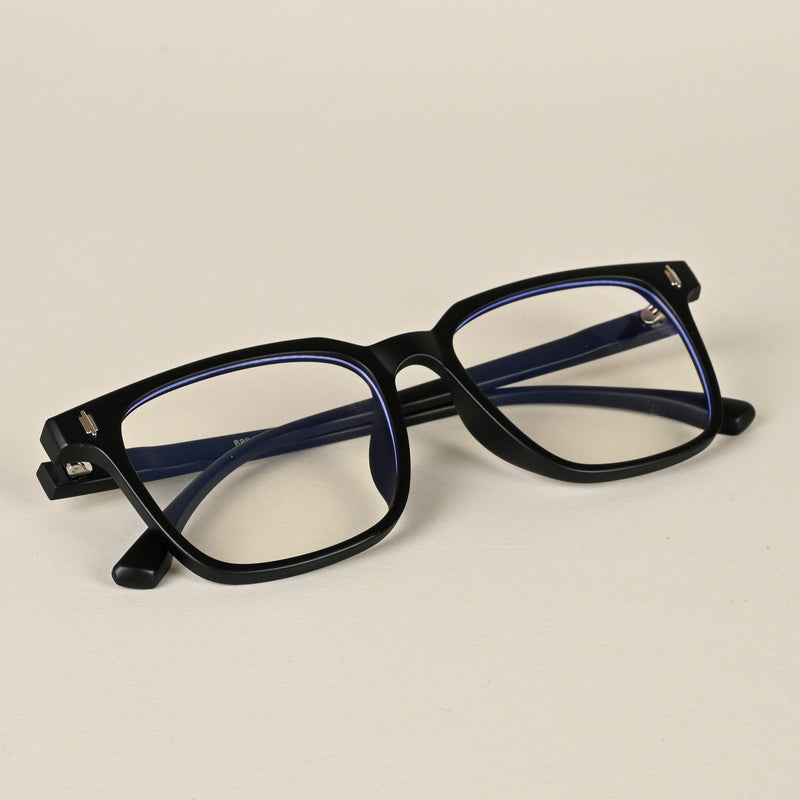Voyage Air Matt Black Square Eyeglasses for Men & Women (88015MG4594-C2)
